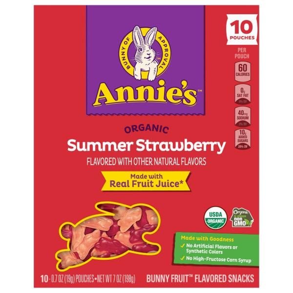 Annie's Bunny Fruit Snacks, Organic, Summer Strawberry Publix Super