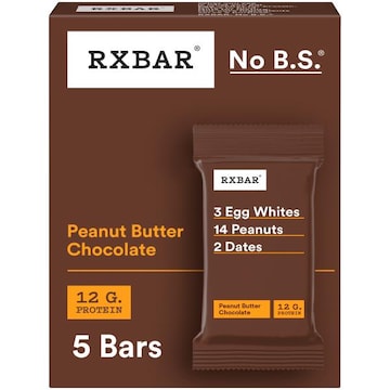 Rxbar Gluten-Free Protein Bars Peanut Butter Chocolate, Protein Snack