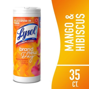 LYSOL® Lysol  Disinfecting Wipes, Sanitizing Antibacterial Cleaning Wipes, Mango & Hibiscus, 35 ct