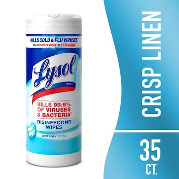 LYSOL® Lysol  Disinfecting Wipes, Sanitizing Antibacterial Cleaning Wipes, Crisp Linen, 35 ct