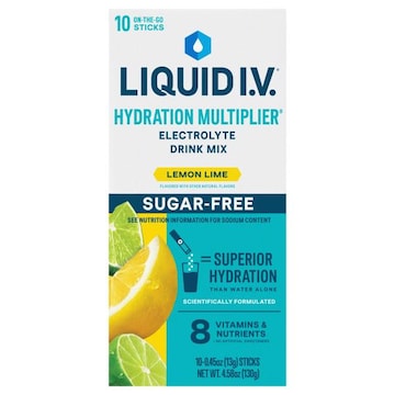 Liquid I.V. Hydration Multiplier Sugar-Free Lemon Lime Electrolyte Drink Mix