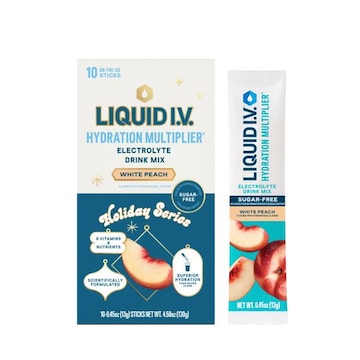 Liquid I.V. Hydration Multiplier Electrolyte Drink Mix, Sugar-Free, White Peach