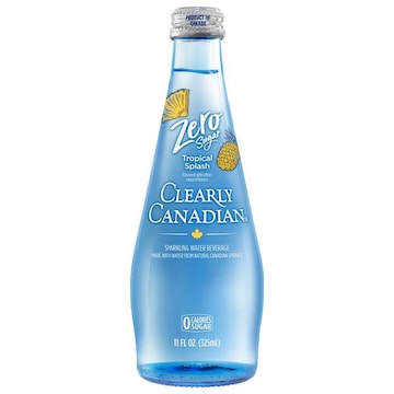 Clearly Canadian Sparkling Water Beverage, Zero Sugar, Tropical Splash