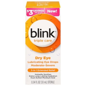 Blink Triple Care Eye Drops, Lubricating, Dry Eye, Moderate-Severe