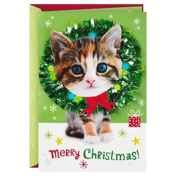 Hallmark Musical Christmas Card, Cats, O Christmas Tree