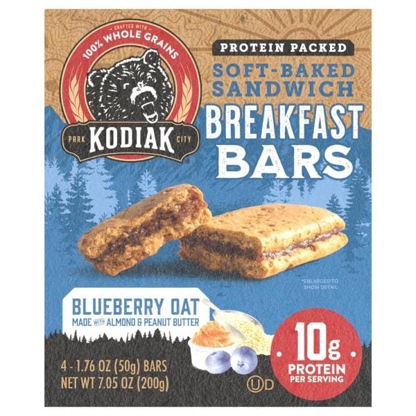 Kodiak Breakfast Bars, Blueberry Oat, SoftBaked Sandwich Publix