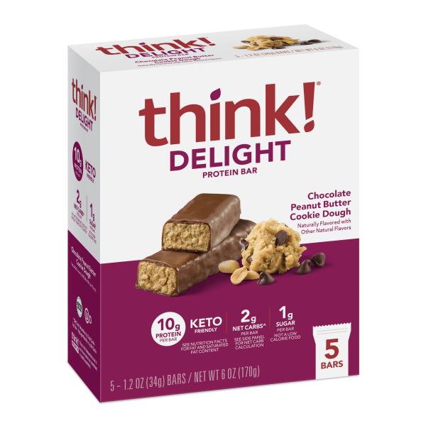 Think! Protein Bars, Keto, Chocolate Peanut Butter Cookie Dough