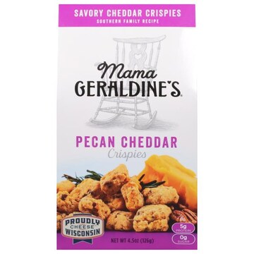 Mama Geraldine's Crispies, Savory, Pecan Cheddar