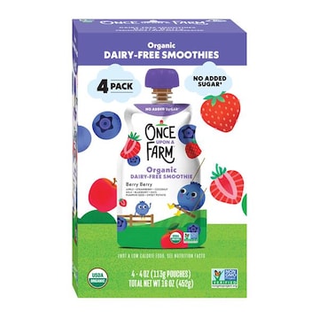 Once Upon a Farm Berry Berry Organic Dairy-Free Kids Smoothie Pouch
