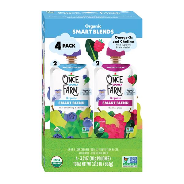 Once Upon a Farm Smart Blend, Peary Blueberry and Spinach and Rasp