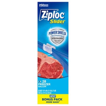 Ziploc Slider Bags, Freezer, Gallon