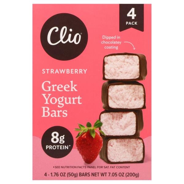 Clio Yogurt Bars, Greek, Strawberry, 4 Pack | Publix Super Markets