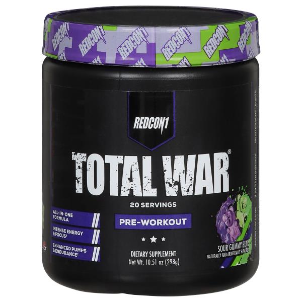 Redcon1 Total War PreWorkout, Sour Gummy Bear Publix Super Markets