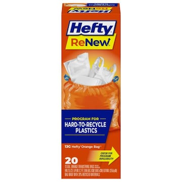 Hefty ReNew Orange 13 Gallon Drawstring Bags