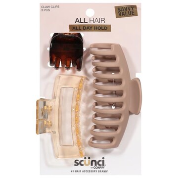 Scunci Hair Clips, Claw