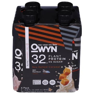 Owyn Protein Shake, Sea Salted Caramel, 4 Pack