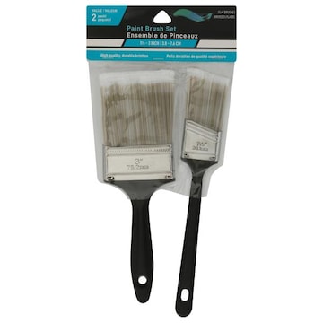 Jacent Paint Brush Set, Flat, Value 2 Pack