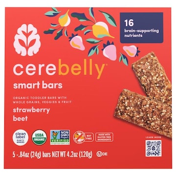 Cerebelly Smart Bars, Strawberry Beet