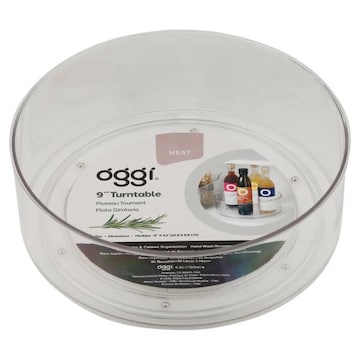 Oggi 9" High Wall Turntable, Clear
