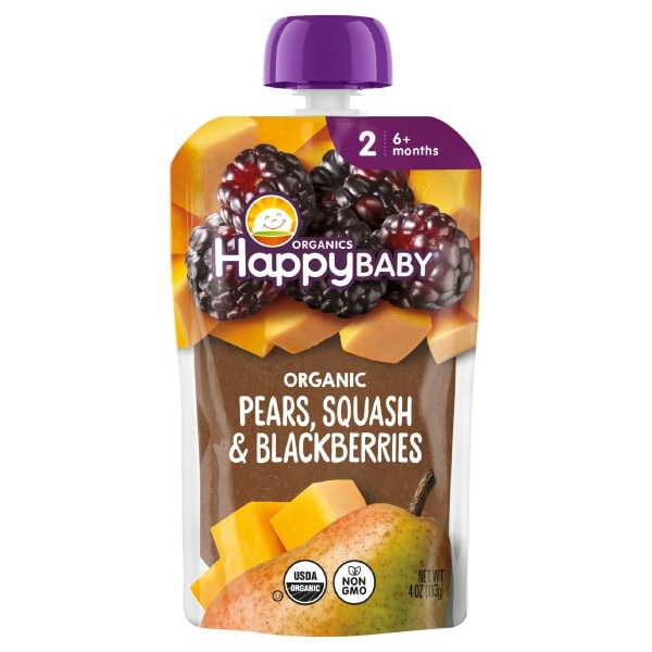 Happy Baby Organics Clearly Crafted Stage 2 Pears, Squash