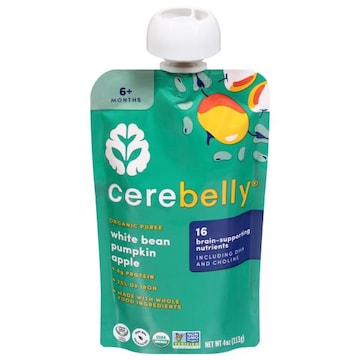 Cerebelly 6+ Months Organic White Bean Pumpkin Apple Puree
