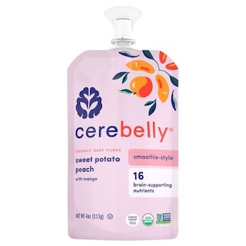 Cerebelly Baby Puree, Organic, Sweet Potato Peach, with Mango, Smoothie-Style