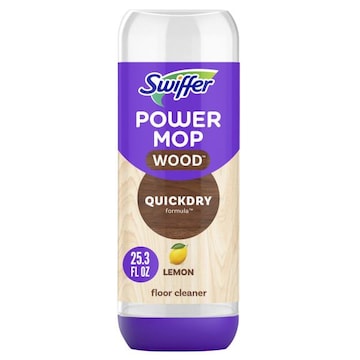 Swiffer Powermop Wood Solution, Hardwood Floor Cleaner, Lemon, 1ct