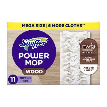 Swiffer Powermop Wood Mopping Pad Refills, 5 count