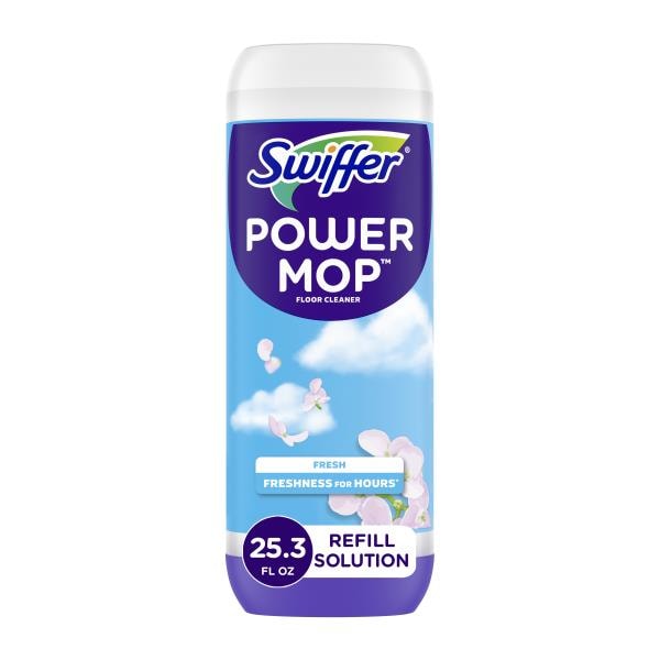 Swiffer Powermop Floor Cleaning Solution with Fresh Scent, 25.3 fl