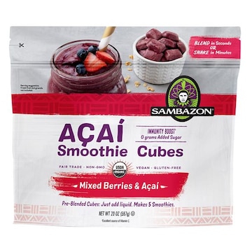 Sambazon, Inc. Mixed Berries & Acai Smoothie Cubes