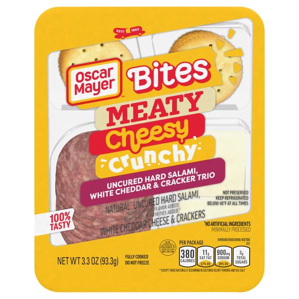 Oscar Mayer Meat & Cheese Plate, Uncured Hard Salami & White Cheddar