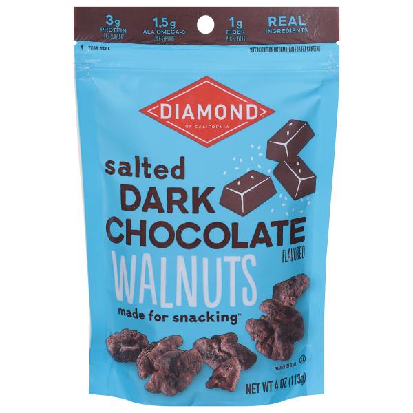 Diamond of California Walnuts, Dark Chocolate Flavored, Salted Publix