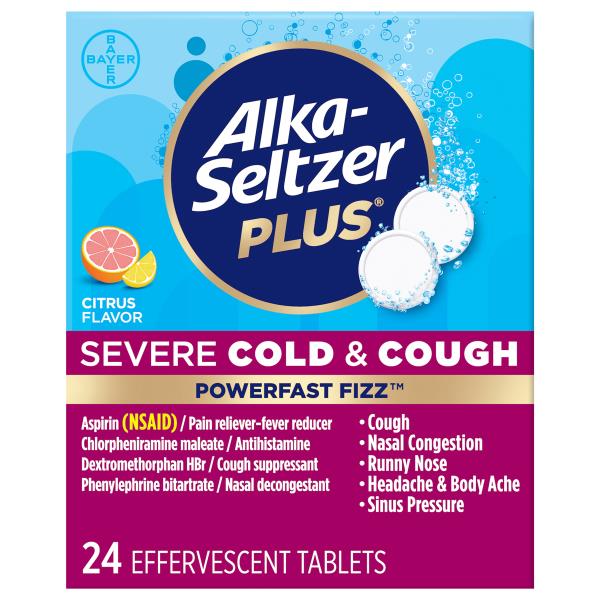 Alka-Seltzer PowerFast Fizz Effervescent Tablets Citrus Flavor