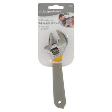 Project Partners 6 Inch Adjustable Wrench, Metal