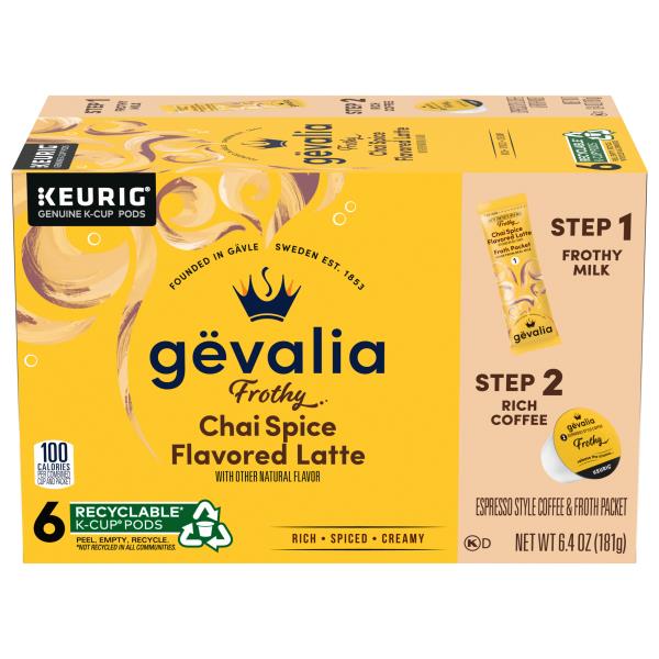 Gevalia Coffee & Froth Packet, Espresso Style, Chai Spice Flavored