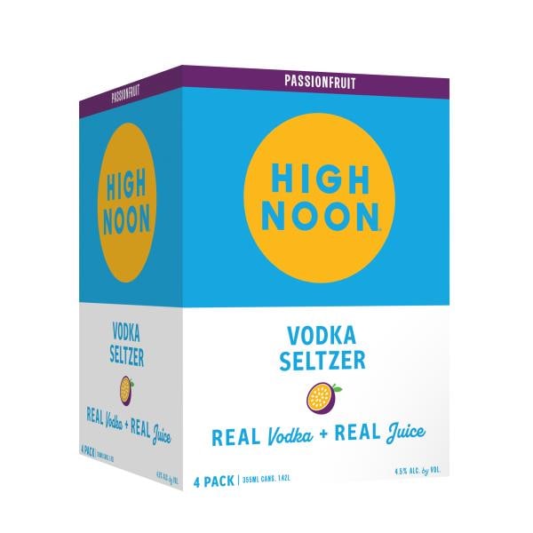 High Noon Passionfruit Vodka Hard Seltzer Can 4 Pack | Publix