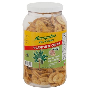 Mariquitas Plantain Chips, Classic, Garlic