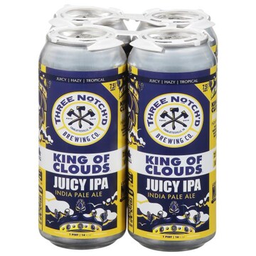 Three Notch'd Beer, Juicy IPA, King of Clouds