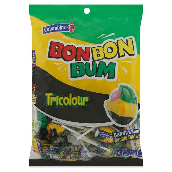 Colombina Bon Bon Bum Candy & Gum, Tricolour | Publix Super Markets