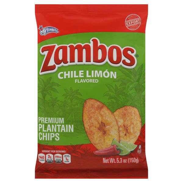 Zambos Yummies Plantain Chips, Premium, Chile Limon Flavored, Mild ...