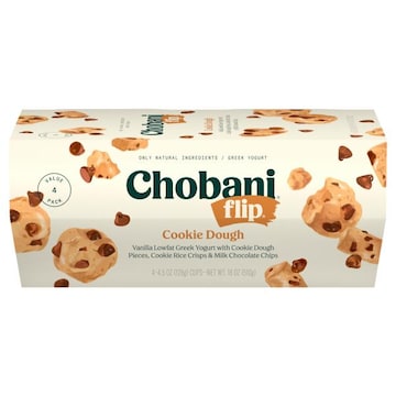 Chobani Flip Yogurt, Greek, Cookie Dough, 4 Value Pack