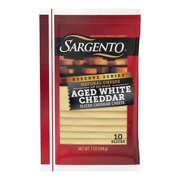 Sargento Sargento® Reserve Series™ Sliced Aged White Natural Cheddar Cheese, 10 slices