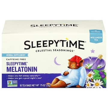 Celestial Seasonings Sleepytime Wellness Tea, Caffeine Free, Melatonin, Tea Bags