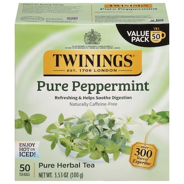 Twinings Herbal Tea, Caffeine-Free, Pure Peppermint, Tea Bags, Value Pack
