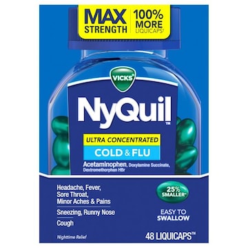 Vicks NyQuil Ultra Concentrated Nighttime Relief Liquicaps Cold & Flu