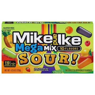 Mike & Ike Mega Mix Sour 10 Flavors Candy
