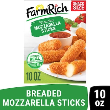 Farm Rich Mozzarella, Sticks, Breaded, Snack Size