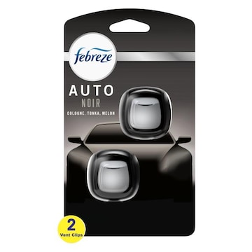 Febreze AUTO Air Freshener Vent Clip Noir Scent, .07 oz, Pack of 2