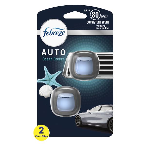 Febreze Air Freshener, Vent Cllips, Ocean Breeze, Auto Publix Super