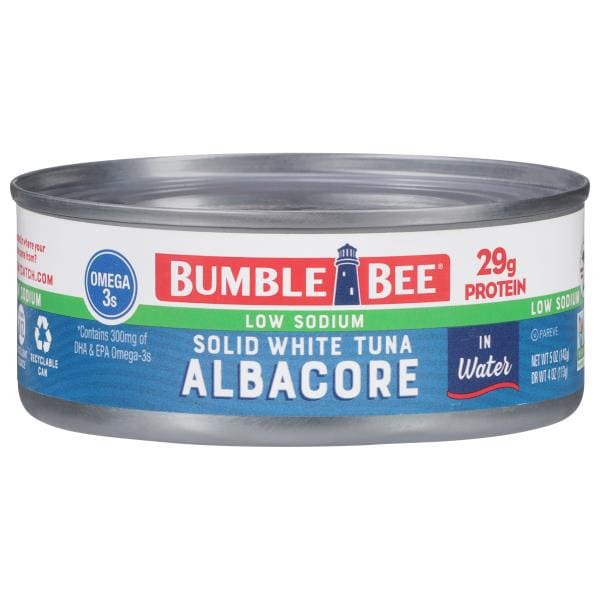 Bumble Bee Tuna, in Water, Low Sodium, Solid White, Albacore Publix